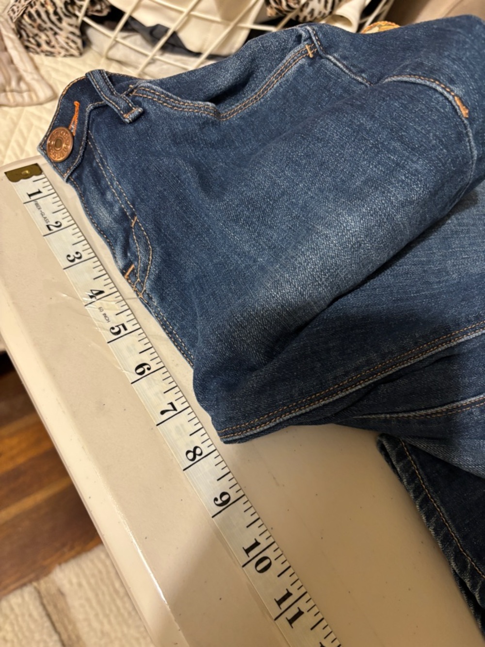 Dittos Medium Wash Skinny Jeans Size 26 Embroidered Elevated Casual Cottagecore - Picture 9 of 10